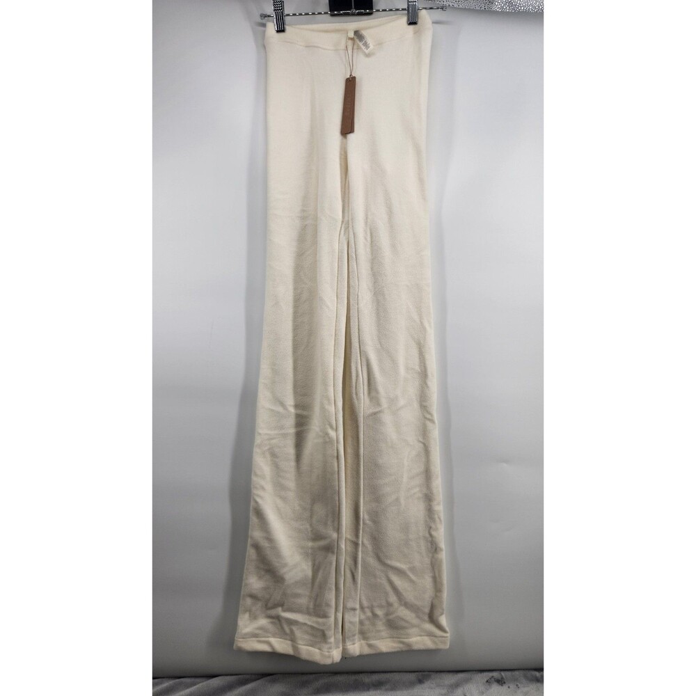 NWT Skims XXS Ecru White‎ Fleece Lounge Pants PT-PNT-7290W